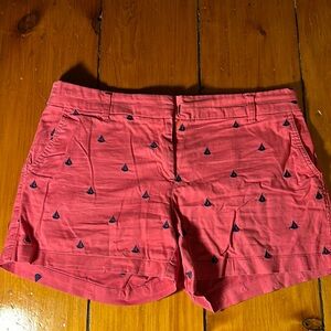 British Khaki pink sailboat shorts size 10